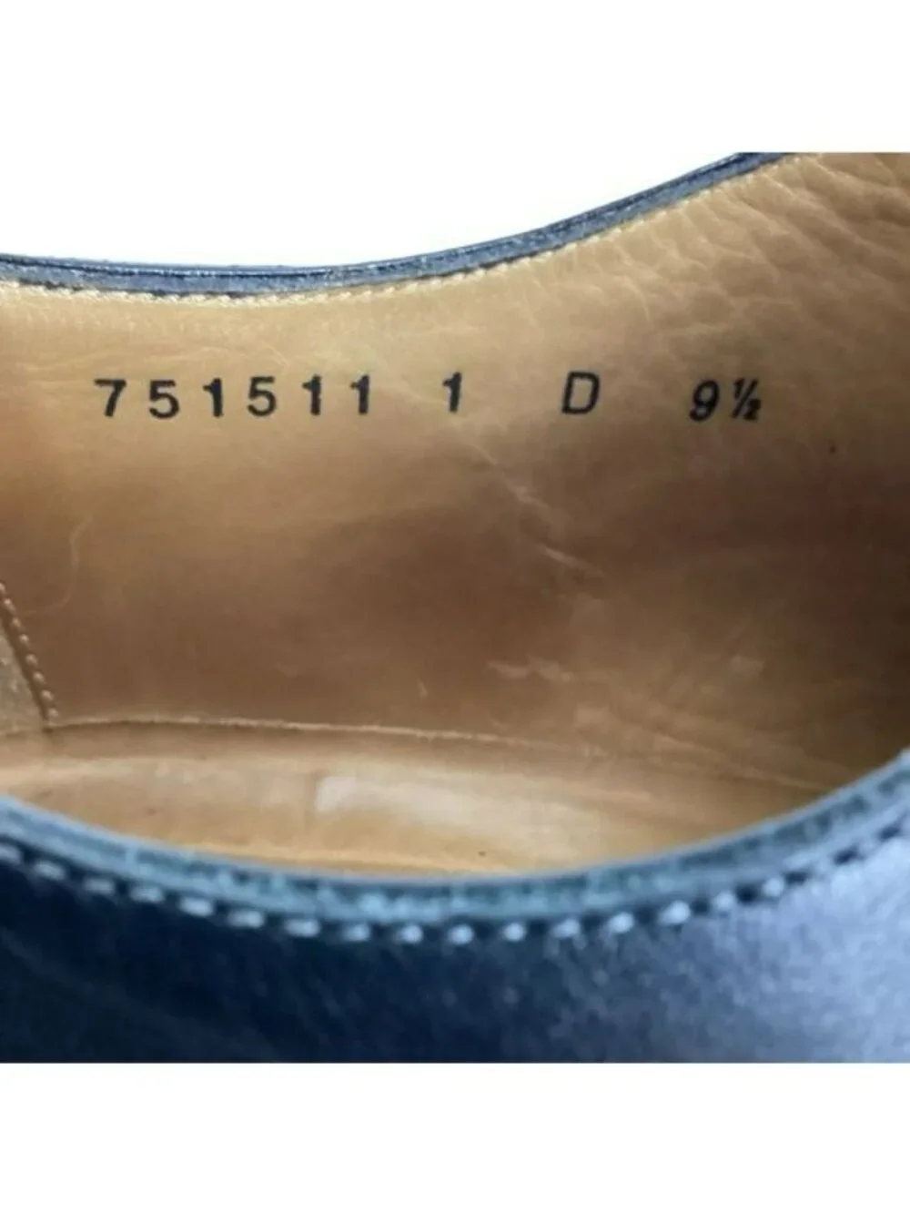 Santoni Darian Mens 9.5 D Cap Toe Oxford Leather Dress Shoe Black Style #751511